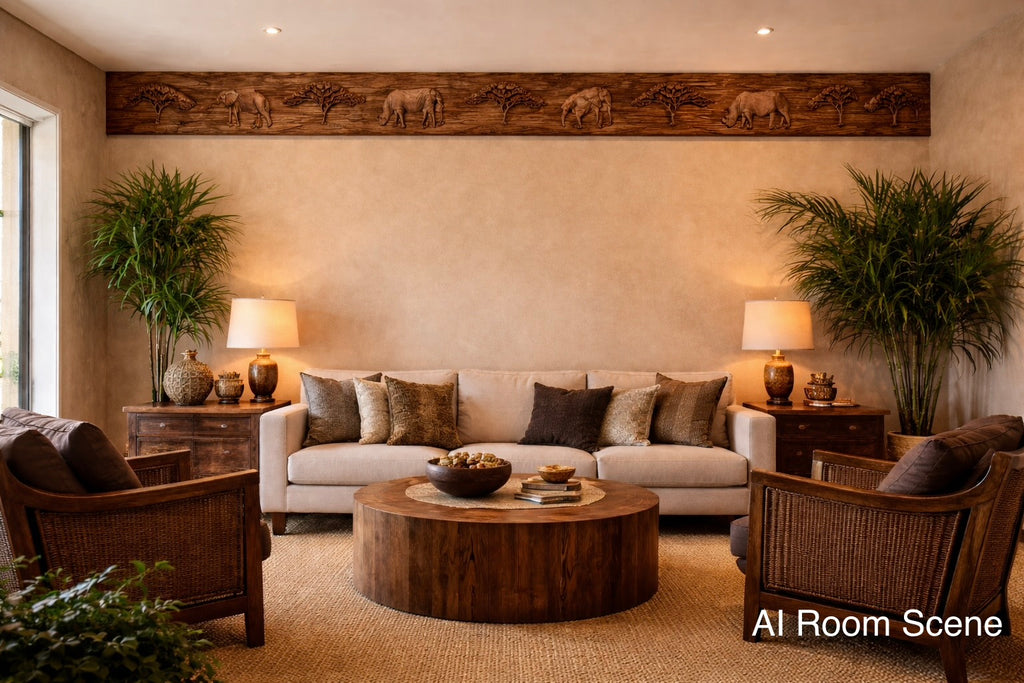 Safari Animal Wood Trim – Rustic Wildlife Door & Wall Decor