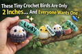 Tiny 2-inch crochet bird keychains that fit in your palm 🐦✨ Perfect for backpacks, diaper bags, nursery gifts & handmade lovers.