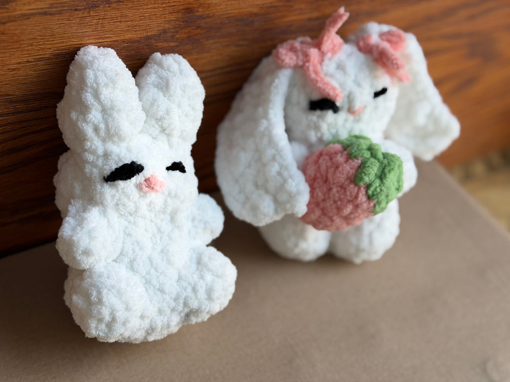 Handmade Crochet Bunny Rabbit Plush – Soft Amigurumi Stuffed Animal