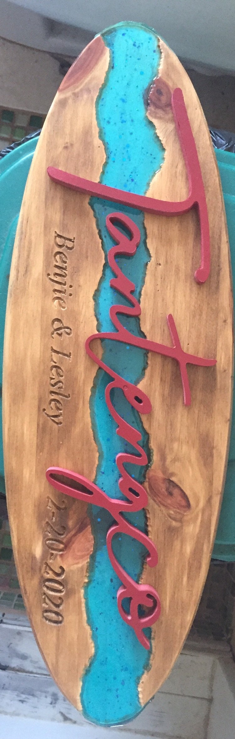 Custom River Sign Personalized Name Plaque with established date Wedding gift Anniversary