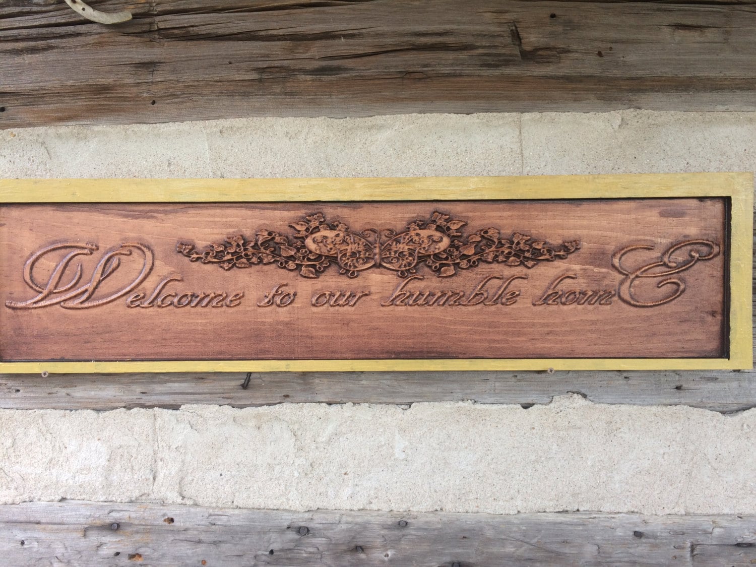 Welcome sign - Welcome to our humble home - Customizable