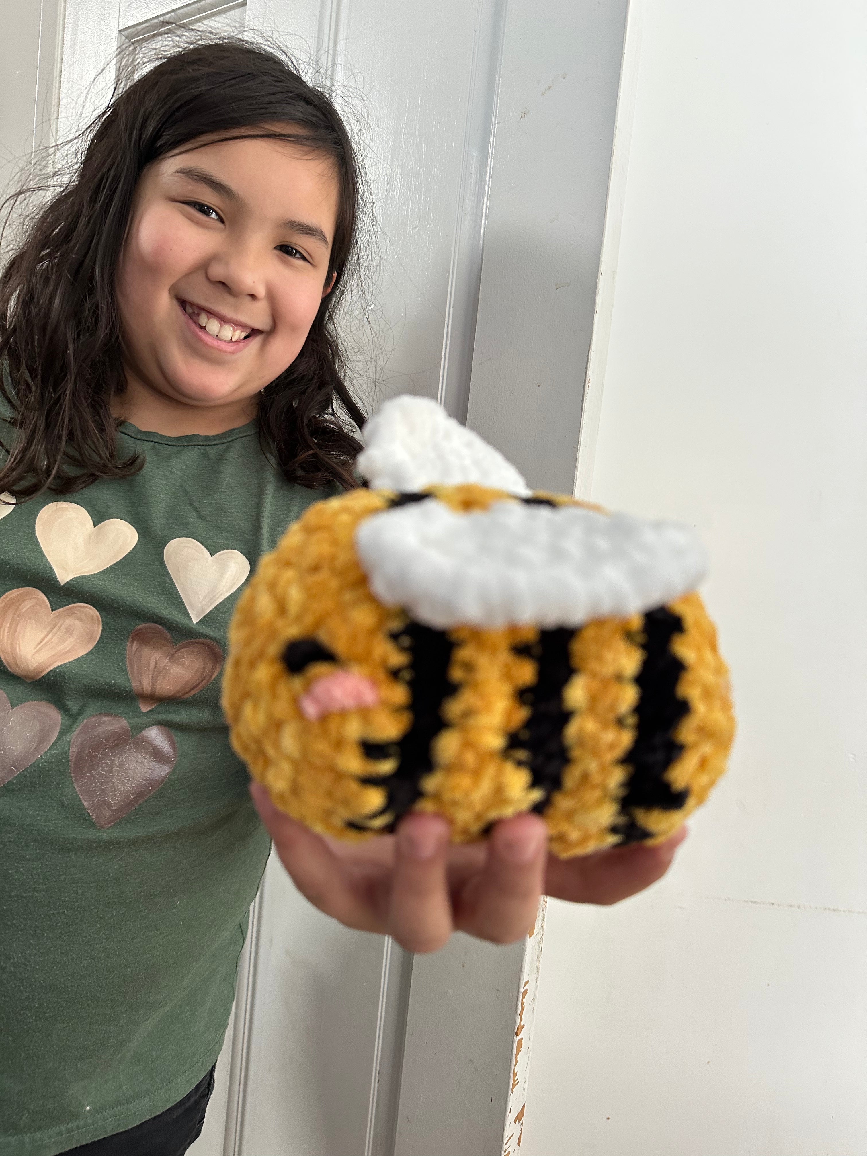 Handmade Crochet Bee Plush – Soft Amigurumi Stuffed Animal - Big Bee