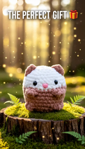 Handmade Crochet Cat Plush – Cute Amigurumi Gift | Soft Mini Plush Toy