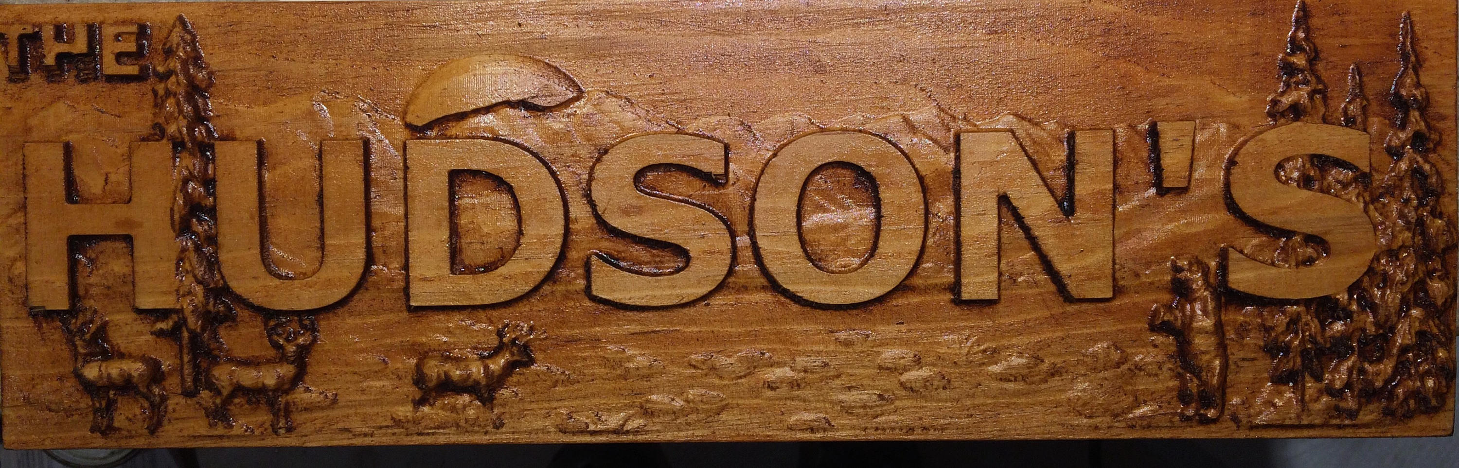 Personalized wood carved Name plaques signs Custom made outdoor Family