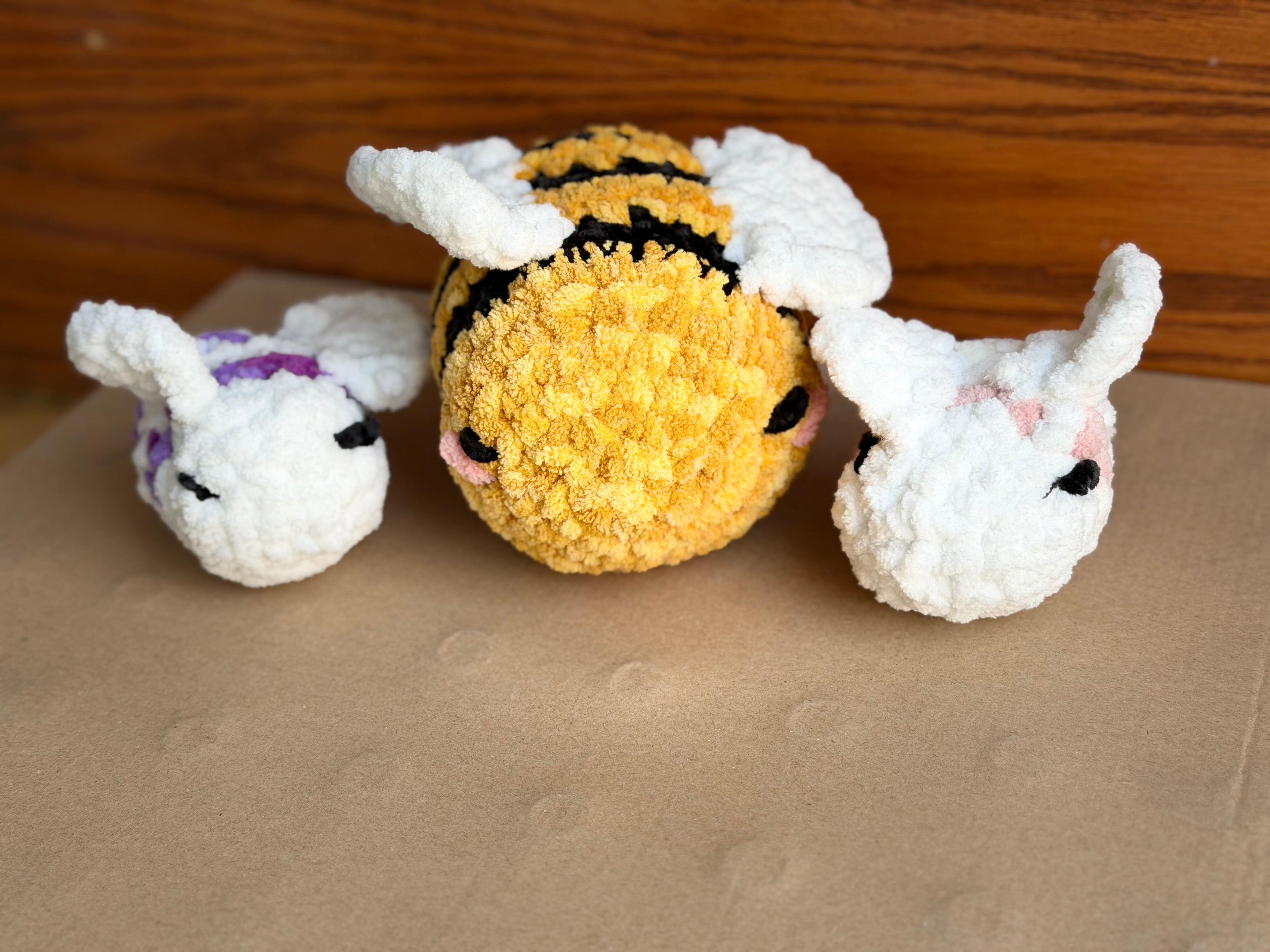 Handmade Crochet Bee Plush – Soft Amigurumi Stuffed Animal - Big Bee
