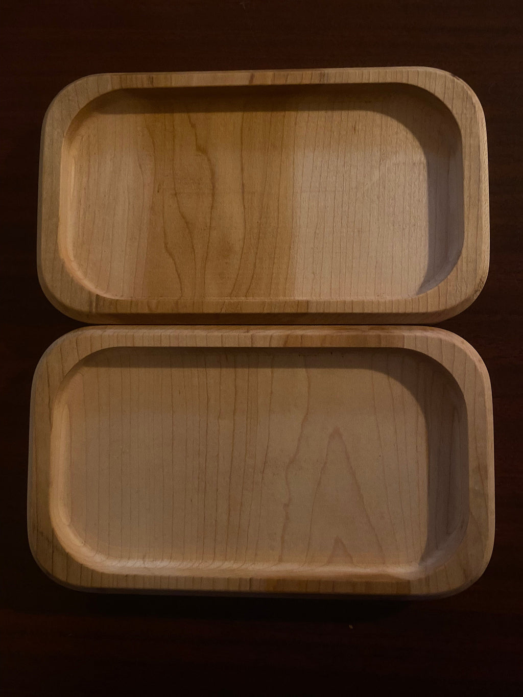 Engraved Cherry Wood Catchall Tray: Jewelry, Keys, Office Valet 8"x8" x1"