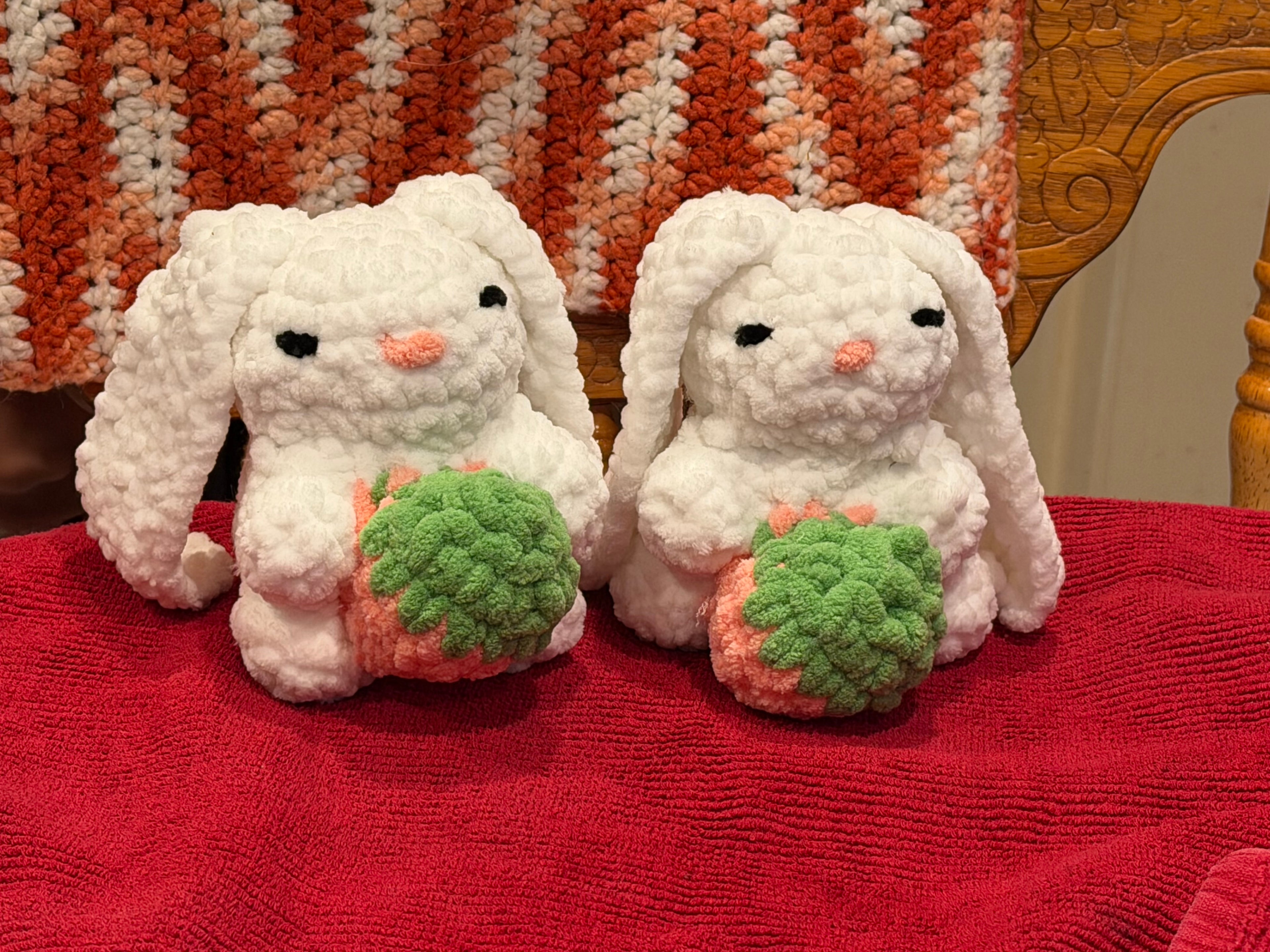 Handmade Crochet Bunny Rabbit Plush – Soft Amigurumi Stuffed Animal