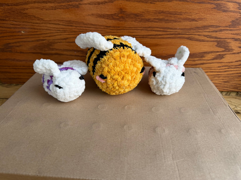 Handmade Crochet Bee Plush – Soft Amigurumi Stuffed Animal - Big Bee