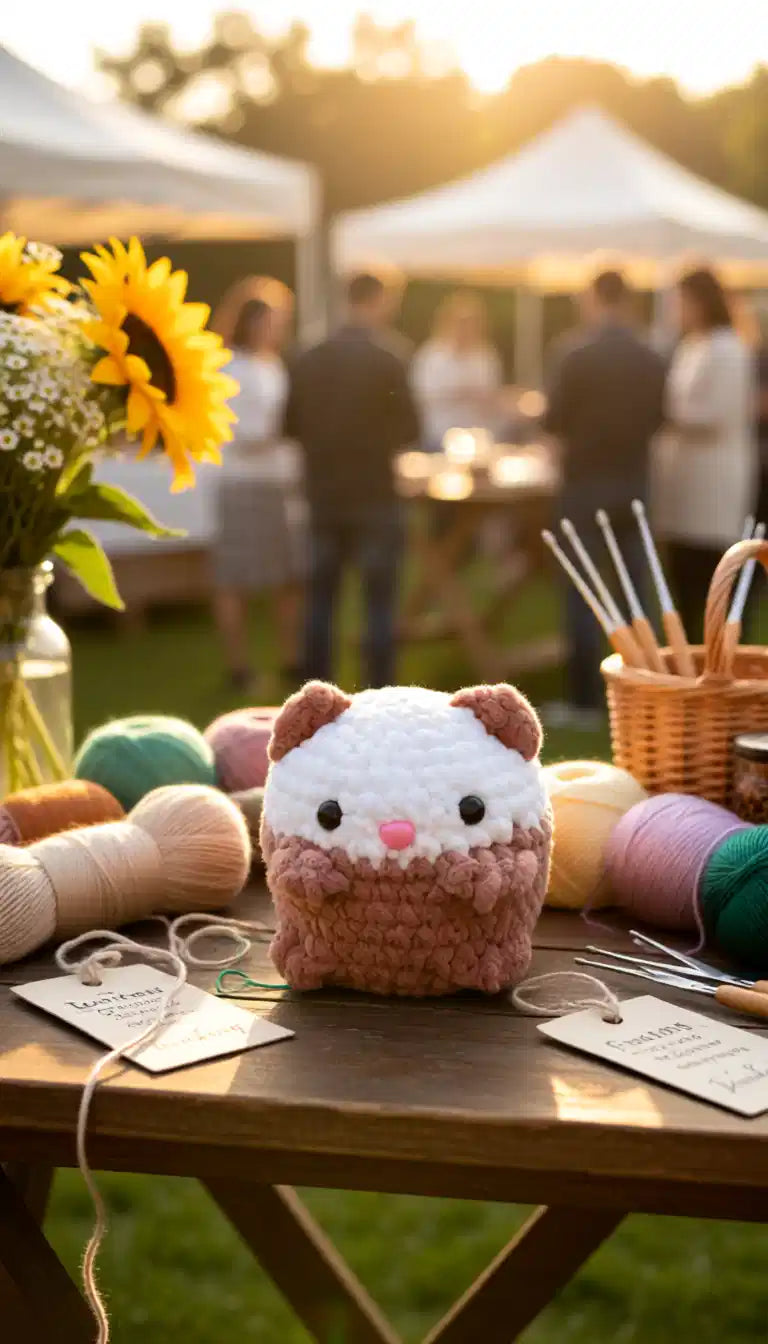 Handmade Crochet Cat Plush – Cute Amigurumi Gift | Soft Mini Plush Toy