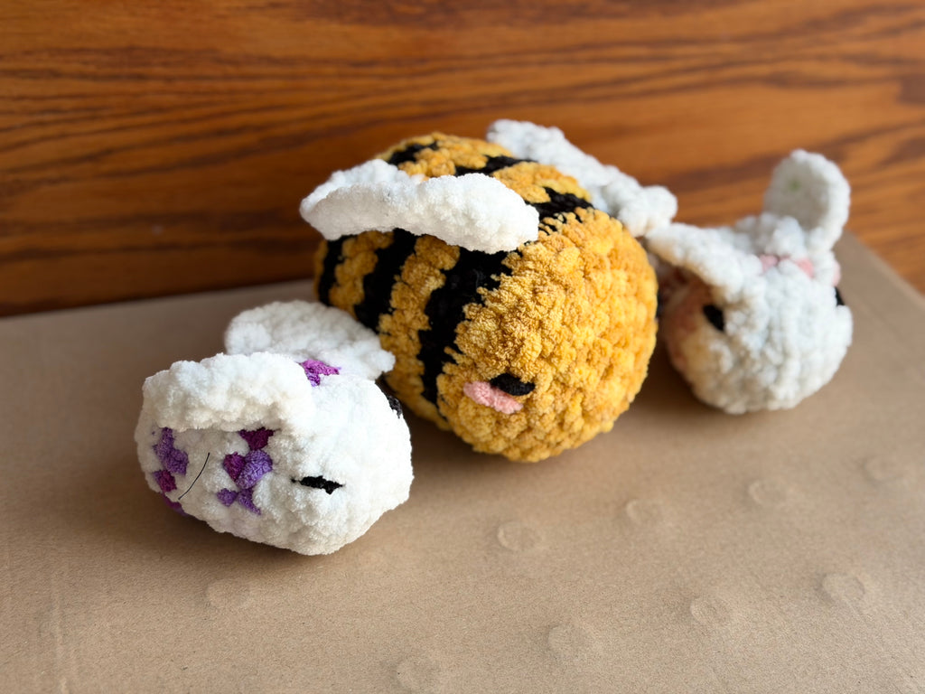 Handmade Crochet Bee Plush – Soft Amigurumi Stuffed Animal - Big Bee