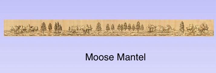 Custom CNC Wood Carving – Deer and Cabin Trim, Chair Rail