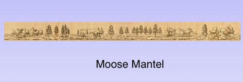 Custom CNC Wood Carving – Deer and Cabin Trim, Chair Rail