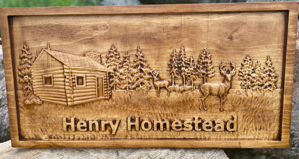 Custom Carved Wood Welcome Sign, Cabin, Lakehouse, Personalized
