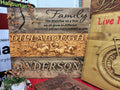 Wood Carved Horse on Pine personalized