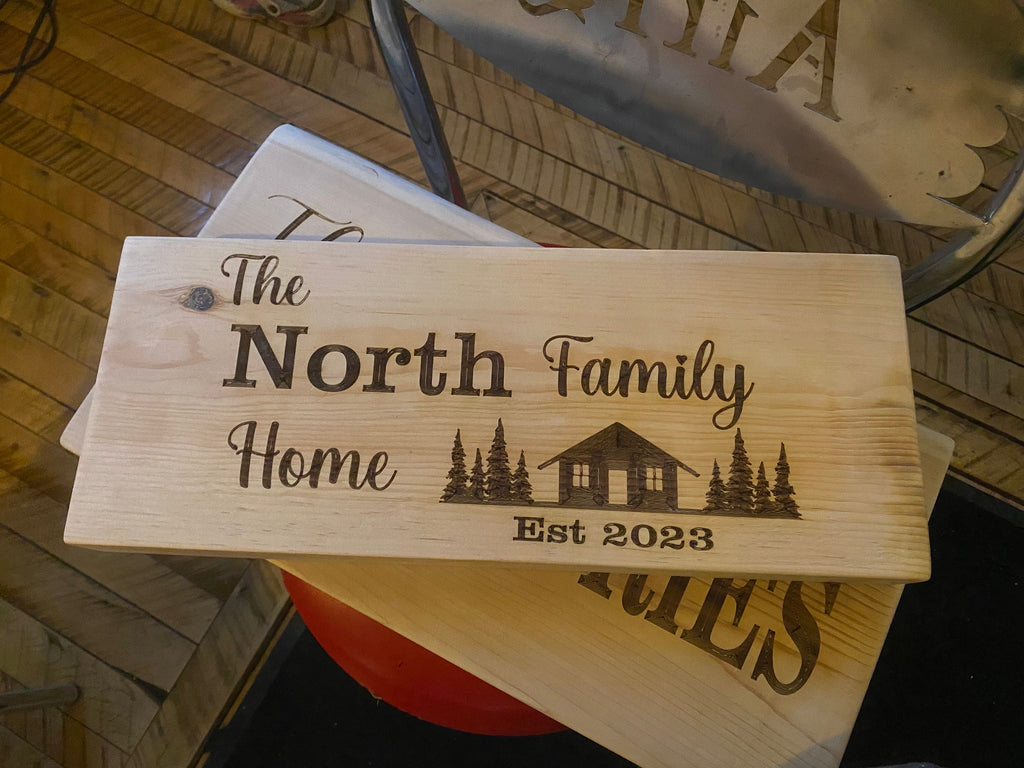 Engraved Personalized Cottage signHunt Camp Cabin Cottage Trail markers Lakehouse Street signs
