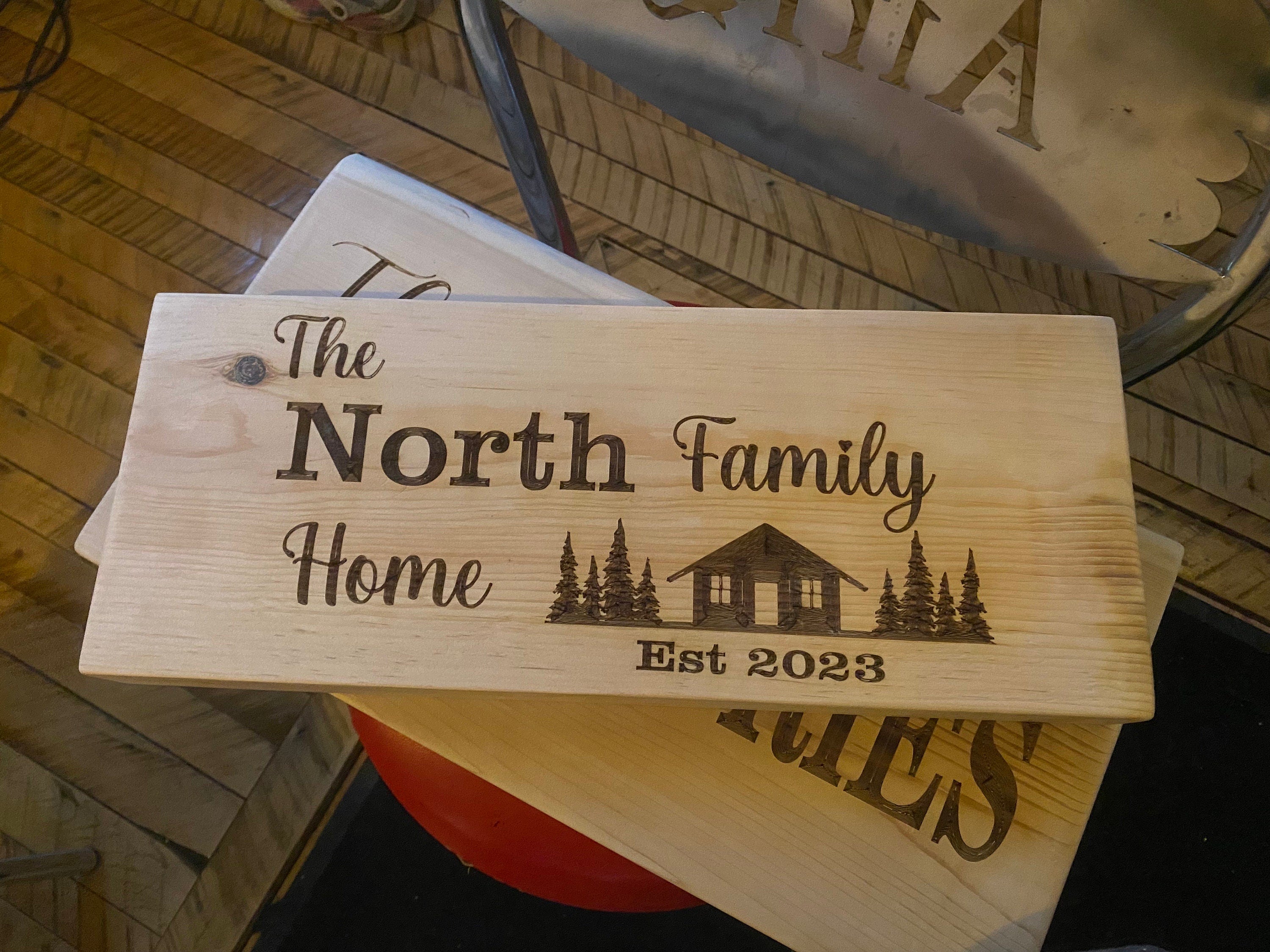 Engraved Personalized Cottage signHunt Camp Cabin Cottage Trail markers Lakehouse Street signs