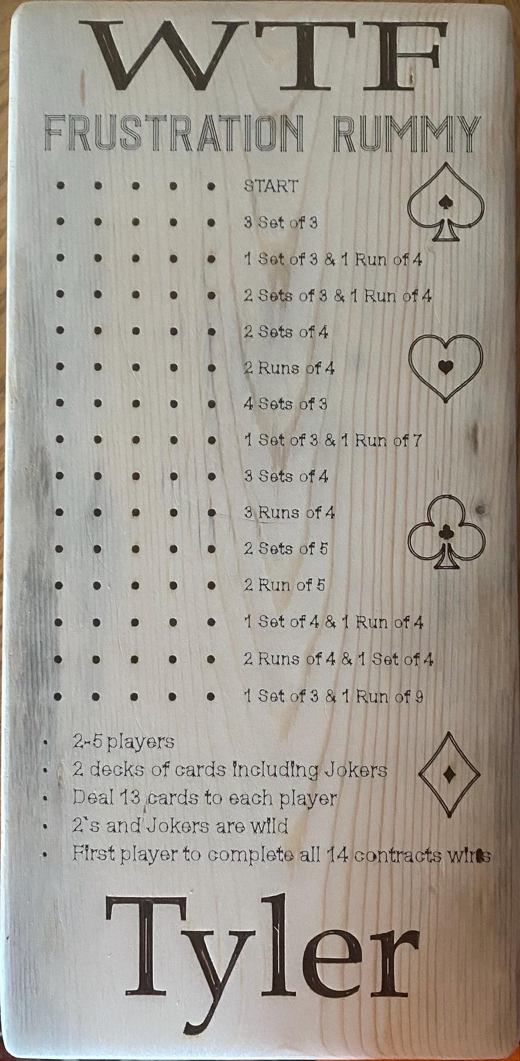Personalized Board Game - Frustration Rummy