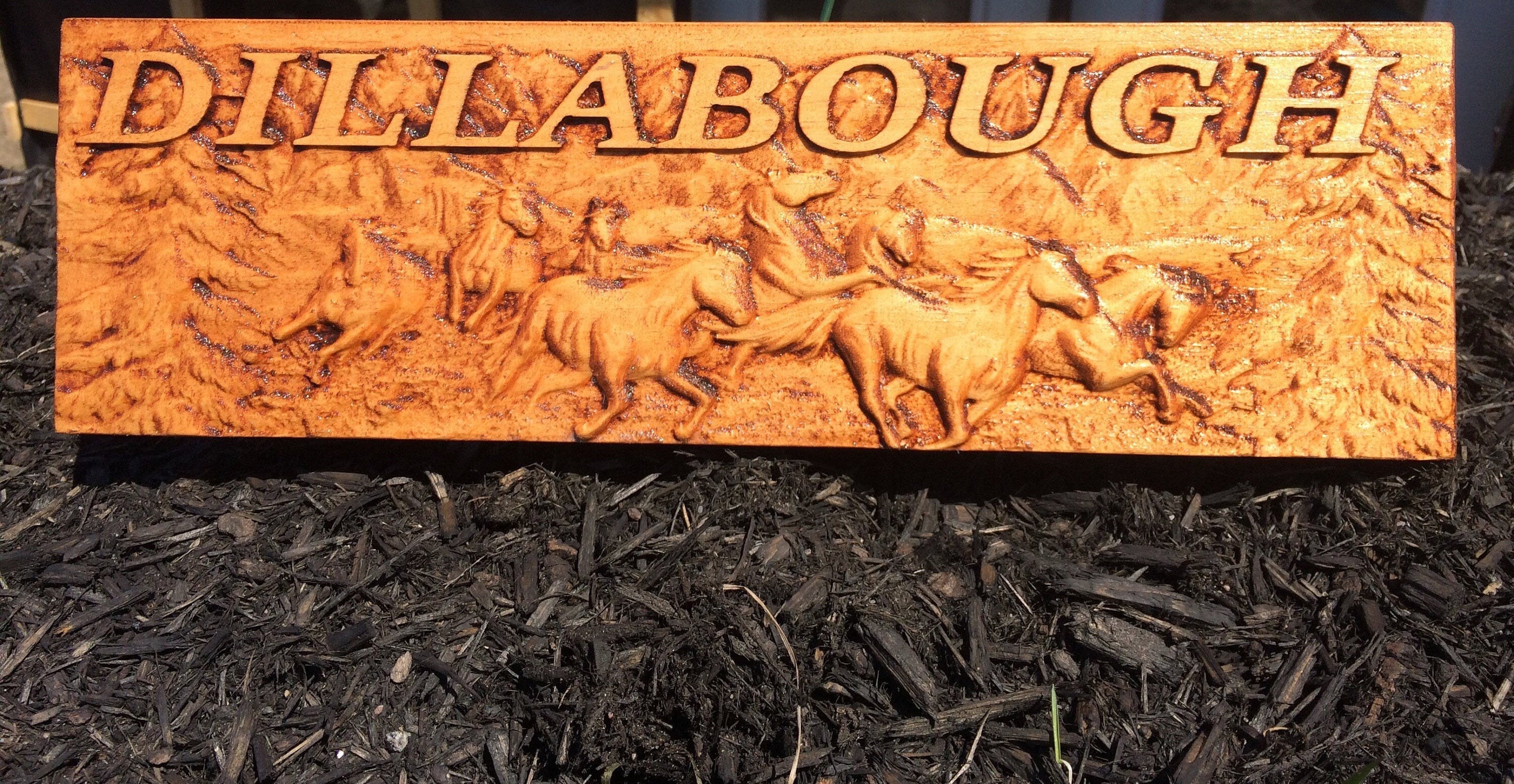 Personalized wood carved Name plaques signs Custom made outdoor Family