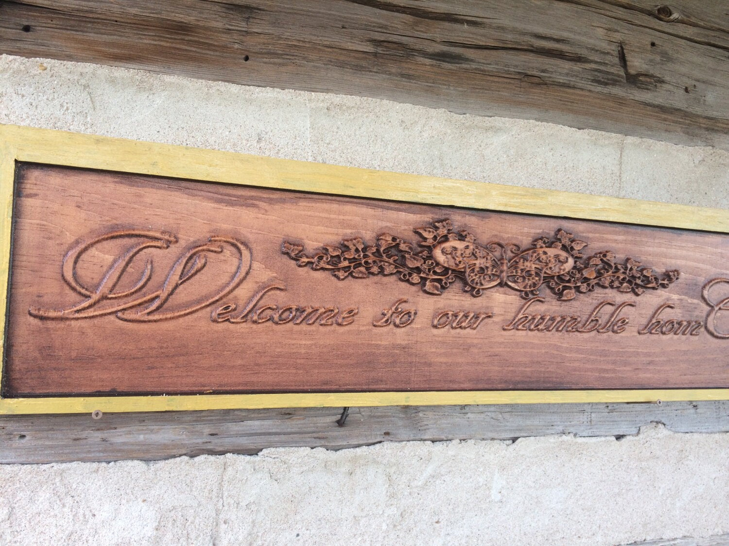 Welcome sign - Welcome to our humble home - Customizable